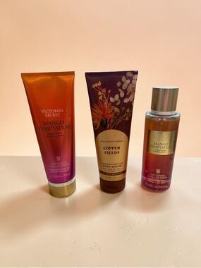 🫶🏻 Victoria's Secret Mango Temptation Mist/Lotion Set plus Copper Fields